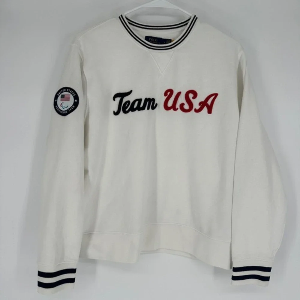 Polo Ralph Lauren Team USA Paralympic Team 2020 Sweatshirt White Medium Olympics